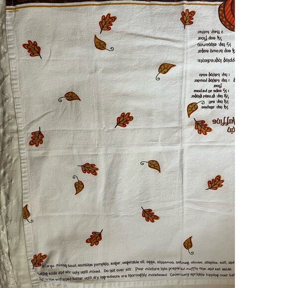 Pumpkin Spice Muffins Recipe Flour Sack Towel Cotton Kitchen Kay Dee Designs - Picture 6 of 8